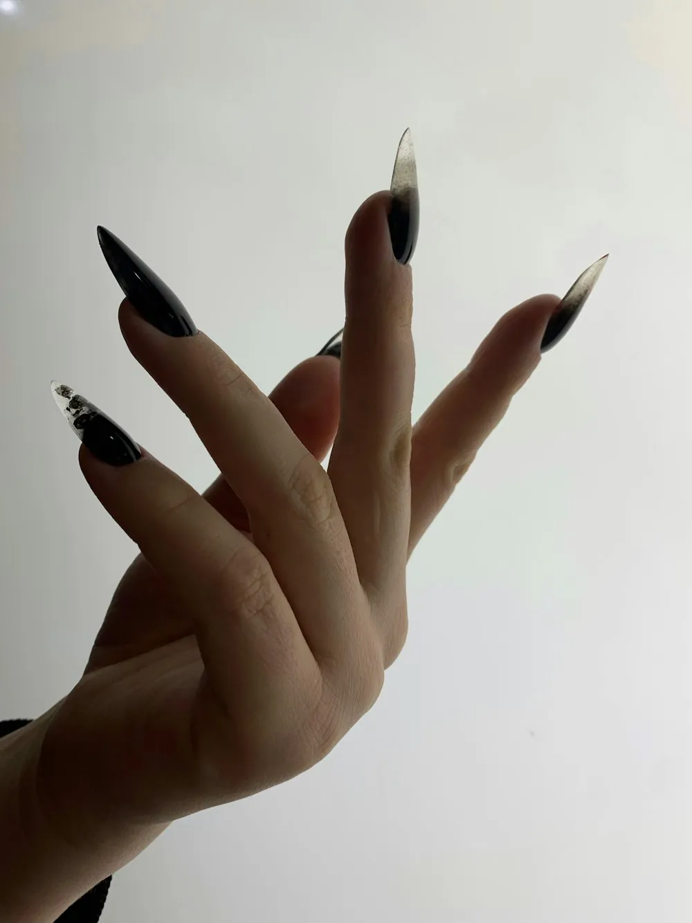 Black and silver stilettos
